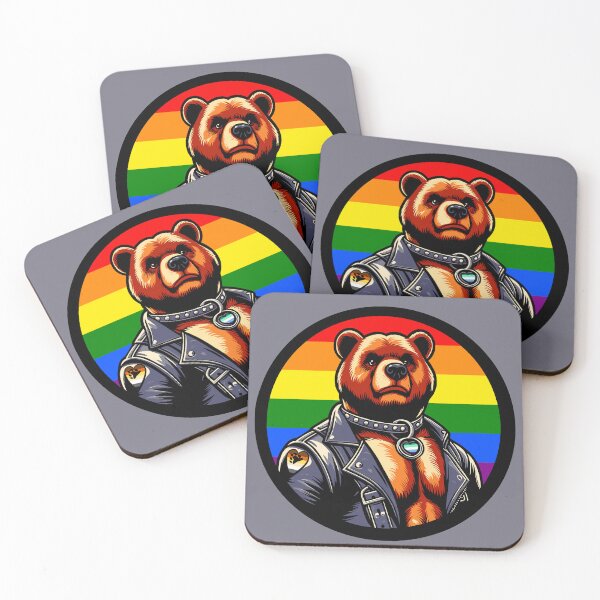 Item preview, Gay Pride Leather Bear designed and sold by Ghost on Toast.