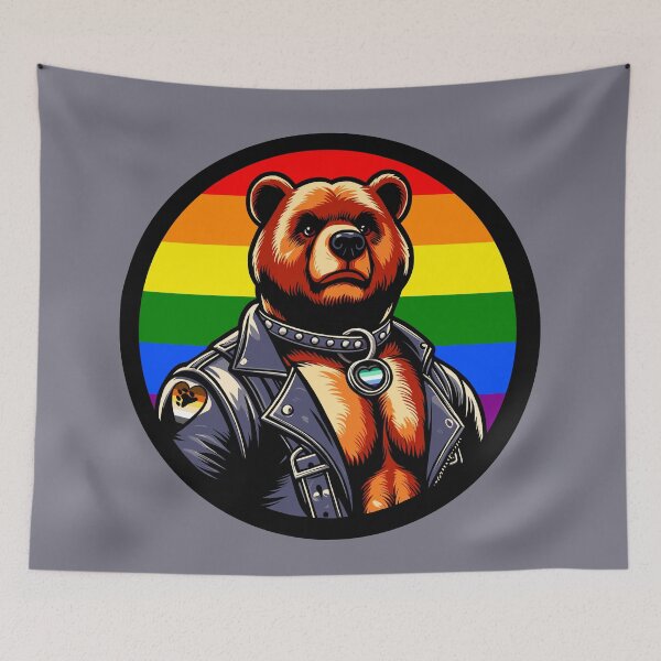 Item preview, Gay Pride Leather Bear designed and sold by Ghost on Toast.