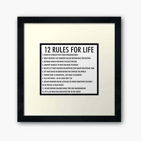 Artikel-Vorschau von 12 Regeln fürs Leben, Jordan Peterson (Version 1), designt und verkauft von QuoteSpirations.