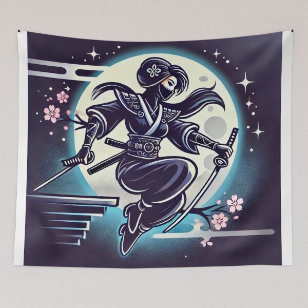 Item preview, Ninja Warrior Woman 9 designed and sold by NightsageArt.