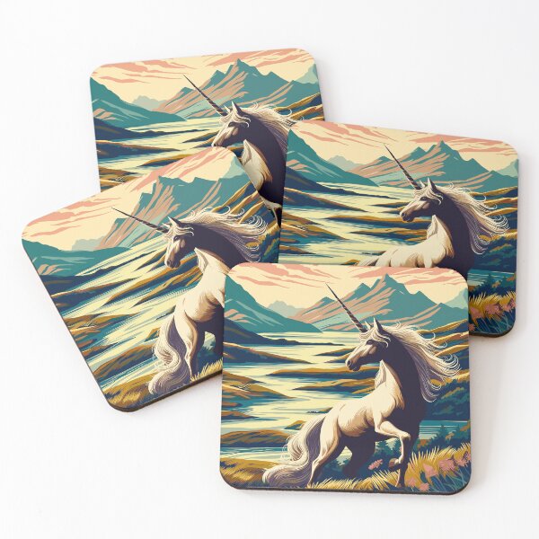 Item preview, Unicorn Among the Alpine Glow designed and sold by Ghost on Toast.
