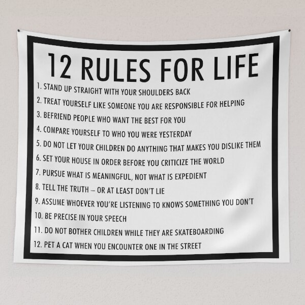 Item preview, 12 rules for life jordan peterson (version 1) designed and sold by QuoteSpirations.