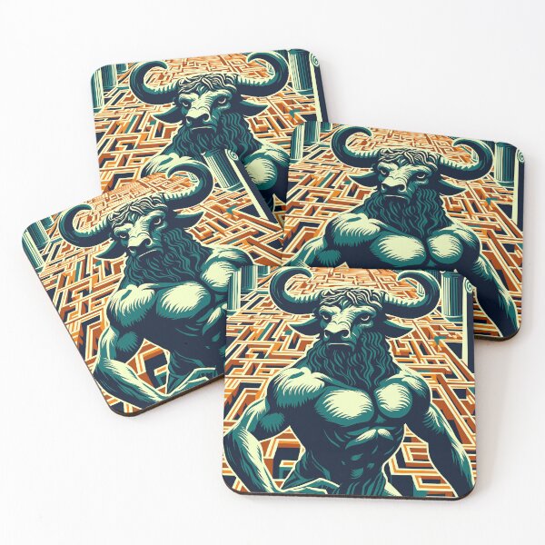 Item preview, Art Deco Theseus and the Minotaur in the Labyrinth designed and sold by Ghost on Toast.