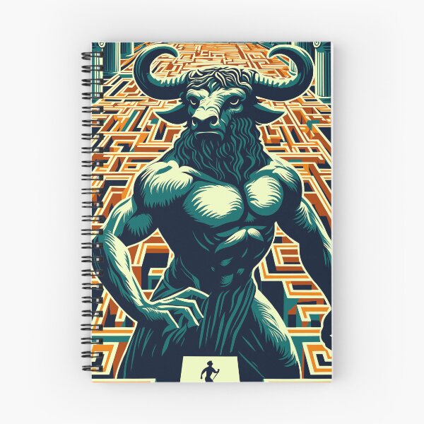 Item preview, Art Deco Theseus and the Minotaur in the Labyrinth designed and sold by Ghost on Toast.