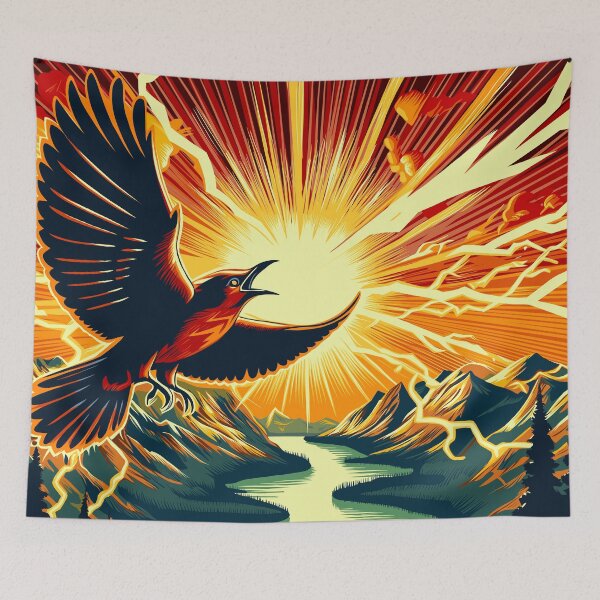 Item preview, Thunderbird Flying Over a River designed and sold by Ghost on Toast.