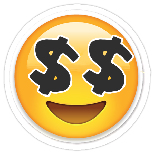 Money Eyes Emoji Stickers By Leofab2802 Redbubble