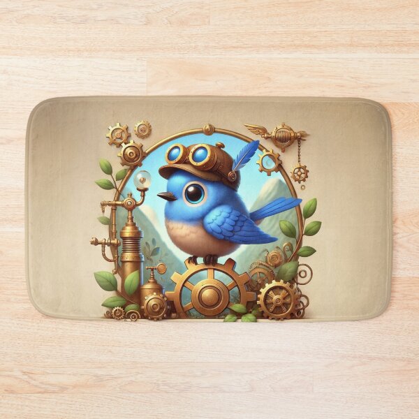 Item preview, Steampunk Mountain Bluebird designed and sold by Sillytoe.