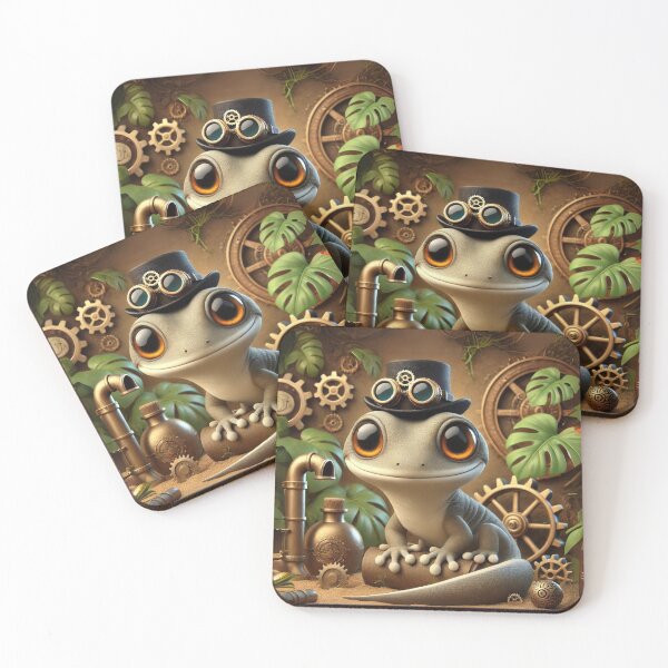 Item preview, Steampunk Mourning Gecko designed and sold by Sillytoe.