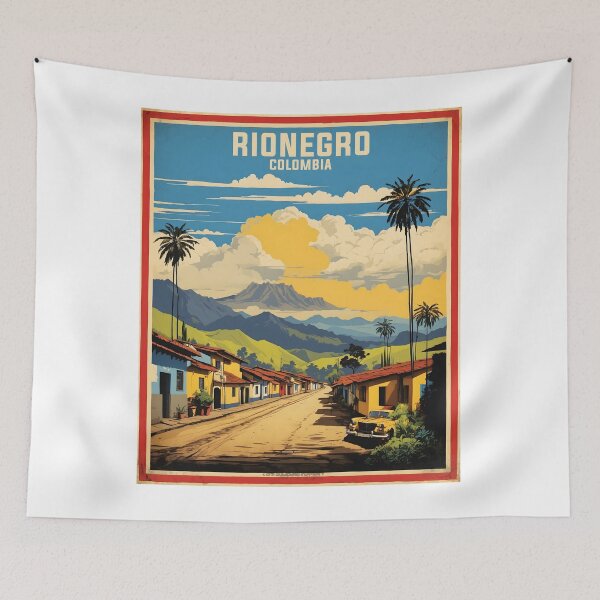 Item preview, Rionegro Colombia Retro Vintage Poster Tourism  designed and sold by TravelersGems.