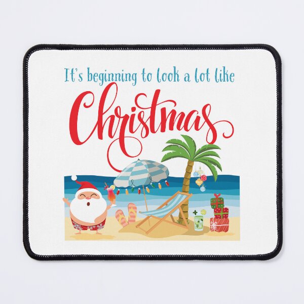 Item preview, It's beginning to look like Christmas. Santa on Beach designed and sold by love-alitta.