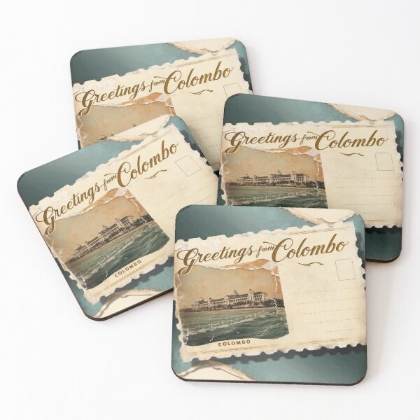 Item preview, Greetings from Colombo Sri Lanka Vintage Travel Retro Postcard Design designed and sold by TravelPostcardGems.