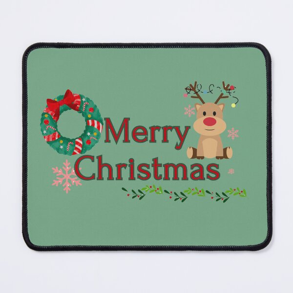 Item preview, Merry Chirstmas Art, A great time for family and friends. Little reindeer is sitting on snowflake. designed and sold by CHUBBYWHALE.