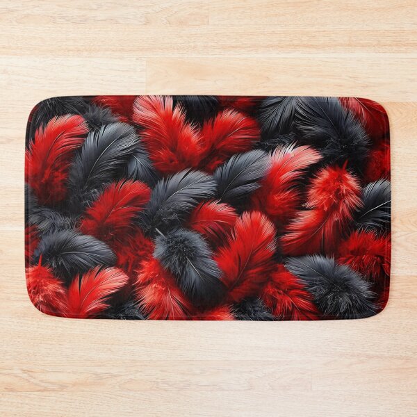 Item preview, Black And Red Feathers Pattern designed and sold by PuuuurfectAngel.