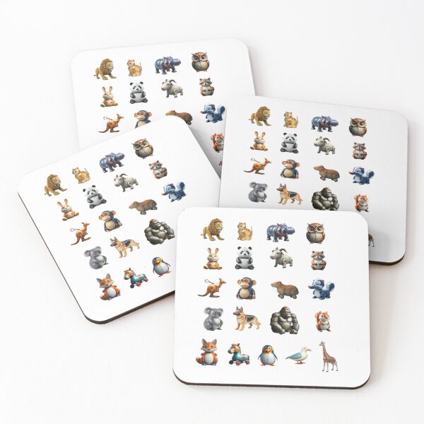 Item preview, 21 Adorable Tin Toy Animals | Vintage-Inspired Design designed and sold by SakuraJapanArt.