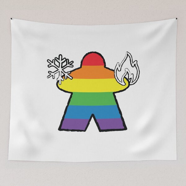 Item preview, Rainbow Elementalist Meeple! designed and sold by BaronsGames.