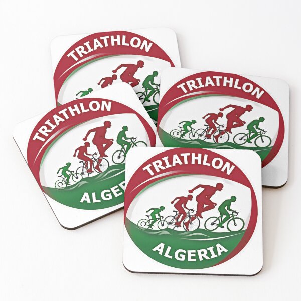 Item preview, Algeria Triathlon Illustration – Swim, Bike, Run  designed and sold by Triathlongram.
