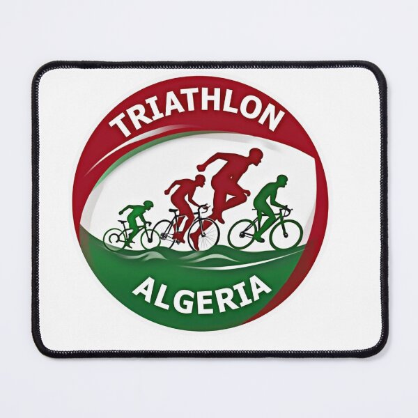 Item preview, Algeria Triathlon Illustration – Swim, Bike, Run designed and sold by Triathlongram.