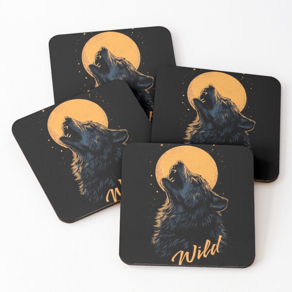 Item preview, Howling Wild Wolf Under Moonlight - Fun and Fierce Design designed and sold by wahyuart21.