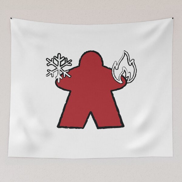 Item preview, Ruby Elementalist Meeple! designed and sold by BaronsGames.