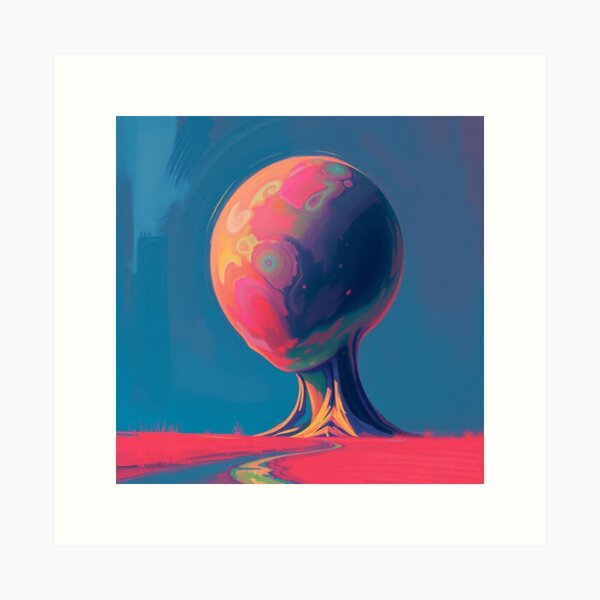 Item preview, A bold acrylic painting in surreal infrared tones designed and sold by ImmersiveArt Era.