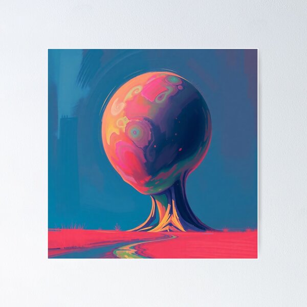 Item preview, A bold acrylic painting in surreal infrared tones designed and sold by ImmersiveArt Era.
