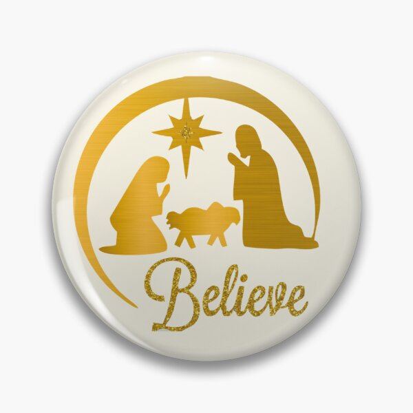 Item preview, Merry Christmas Nativity Scene, Gold designed and sold by FancyQueen.