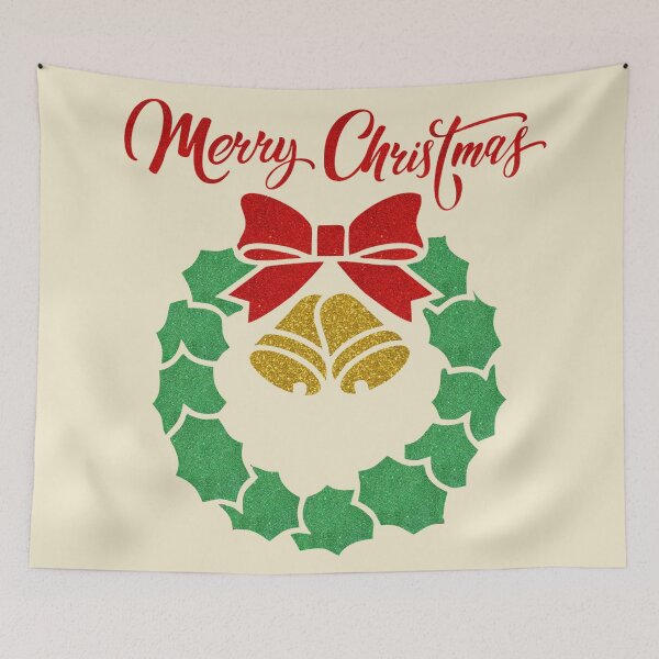 Item preview, Merry Christmas Wreath, Glitter designed and sold by FancyQueen.