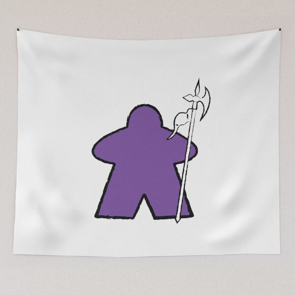Aperçu de l'œuvre Meeple Hallebardier violet ! créée et vendue par BaronsGames.