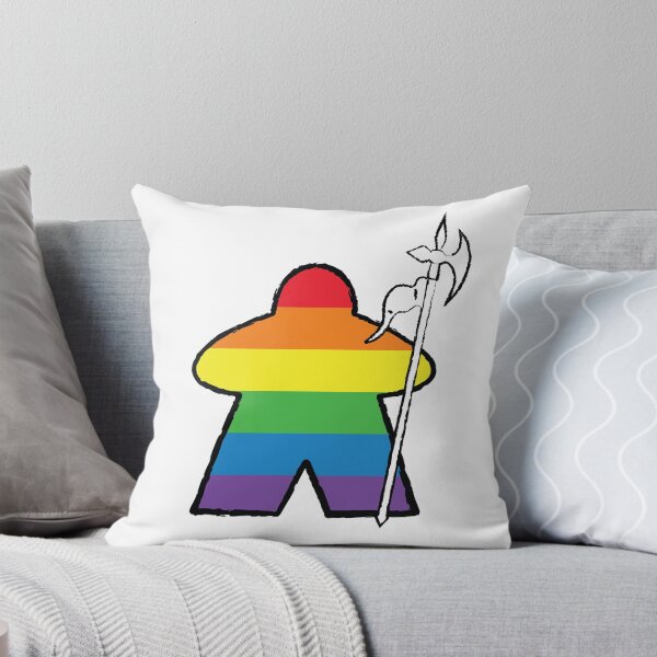 Item preview, Rainbow Halberdier Meeple! designed and sold by BaronsGames.