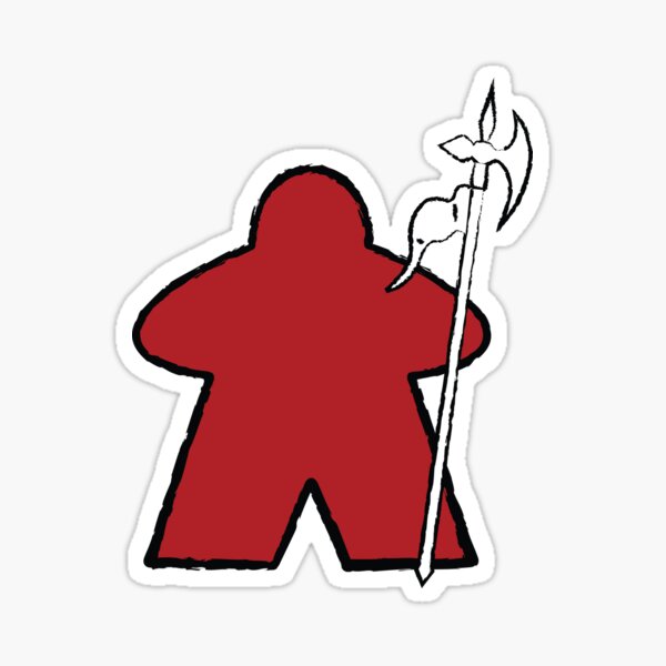 Item preview, Ruby Halberdier Meeple! designed and sold by BaronsGames.