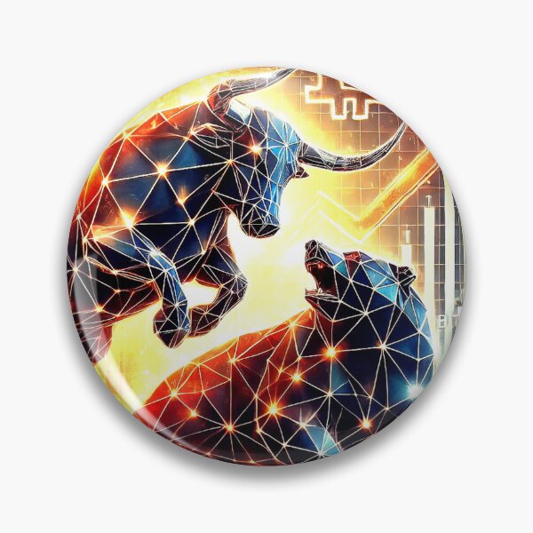 Item preview, Bitcoin Battle: Bull vs Bear Market Trends designed and sold by photoparadise22.
