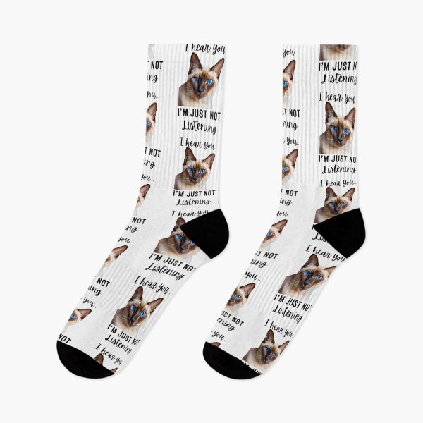 Item preview, Stubborn Siamese Cat: 'I Hear You... I'm Just Not Listening' designed and sold by Fredster1966.