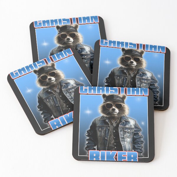Item preview, Christian Biker Raccoon Sunglasses Funny Cool Gift designed and sold by tshirtart2024.