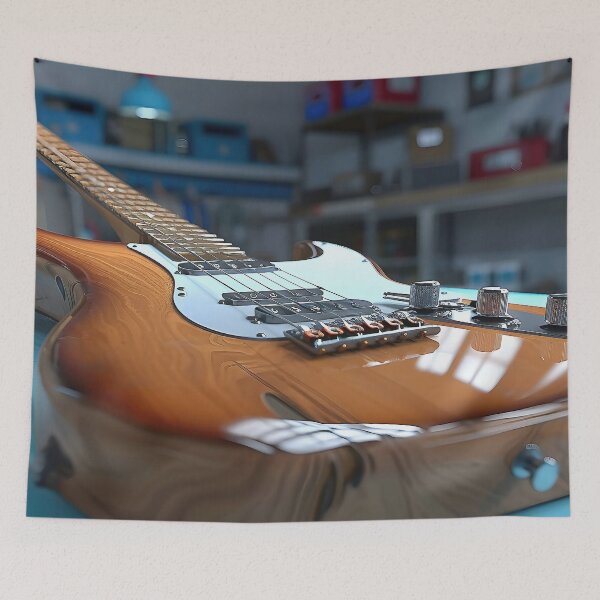 Item preview, Craftsmanship while hand-crafting a unique, electric guitar. designed and sold by CheerForGoods.