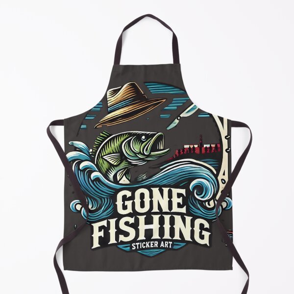Item preview, gone fishing design sticker designed and sold by NCNGDESIGN.