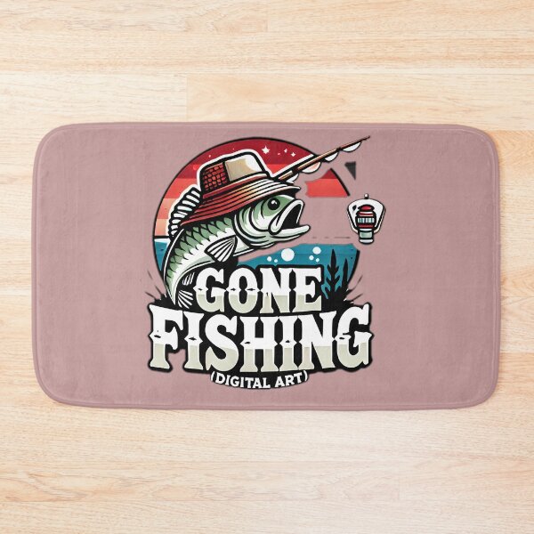 Item preview, gone fishing design sticker  designed and sold by NCNGDESIGN.