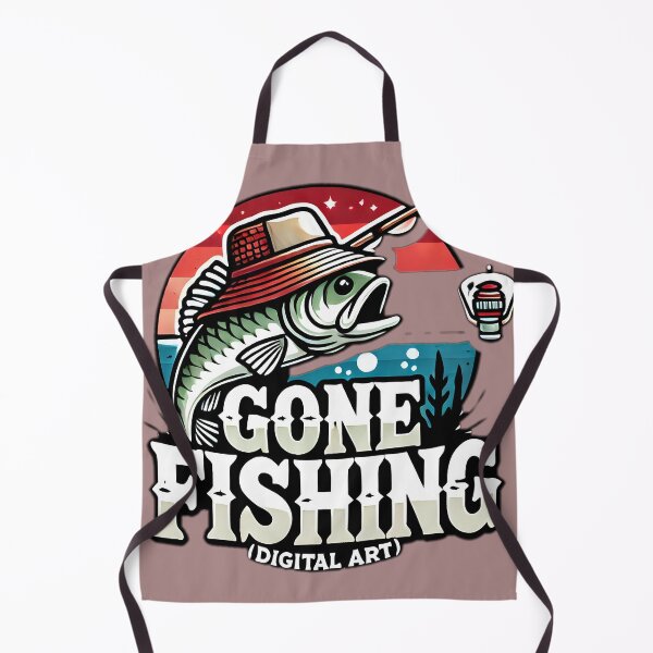 Item preview, gone fishing design sticker designed and sold by NCNGDESIGN.