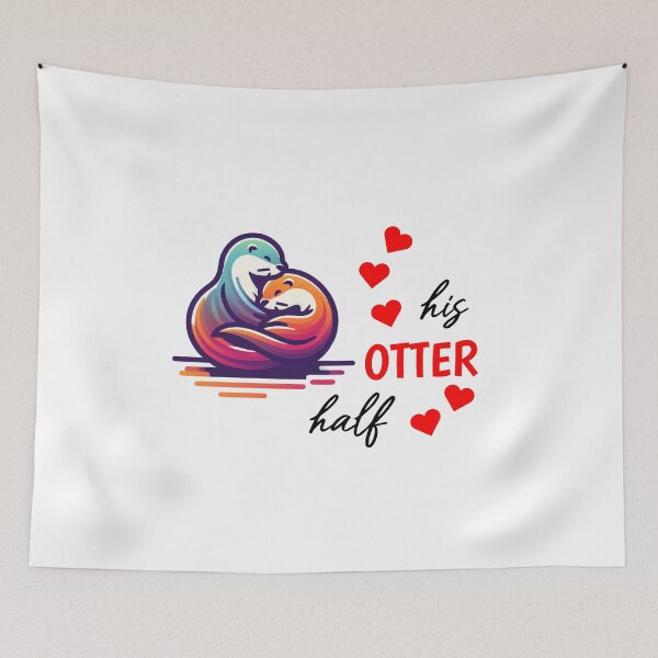Item preview, Otter half love gift designed and sold by Slowerblue.