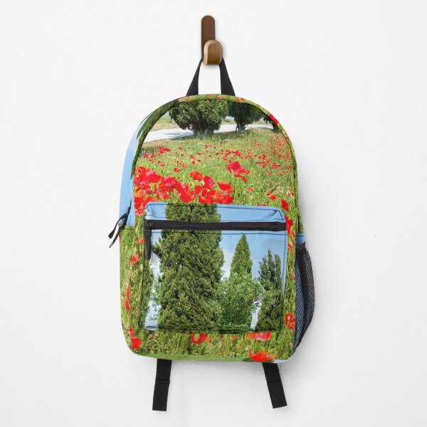 Item preview, Tuscany - Italy Poppy Fields with Pencil Pines designed and sold by Adam Gormley.
