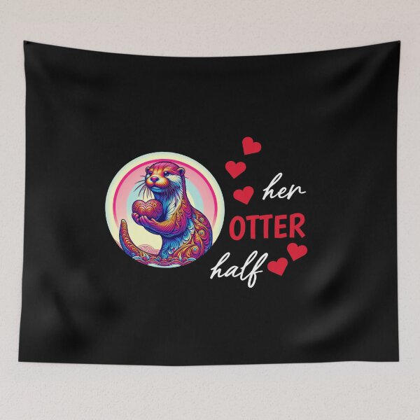 Item preview, Otter half love gift designed and sold by Slowerblue.