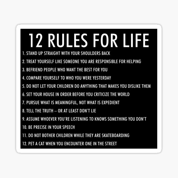 jordan peterson 12 rules for life