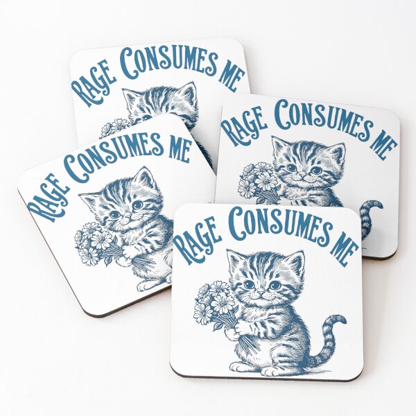 Item preview, Rage Consumes Me Funny Vintage Kitten designed and sold by haitrieuic96.