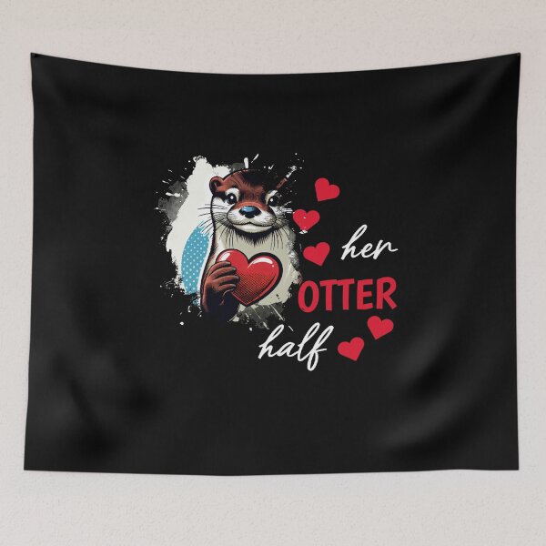 Item preview, Otter half love gift designed and sold by Slowerblue.