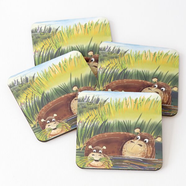Item preview, Hippo Calf Showing Off Its Grassy Snack designed and sold by MerryHeart7.