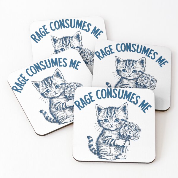 Item preview, Rage Consumes Me Funny Vintage Kitten designed and sold by haitrieuic96.