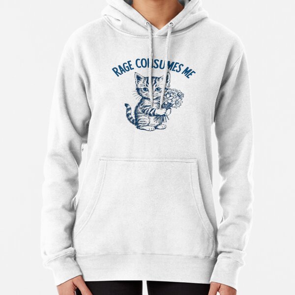 Vista previa del artículo con la obra «La rabia me consume. Gatito vintage divertido», diseñado y vendido por haitrieuic96.