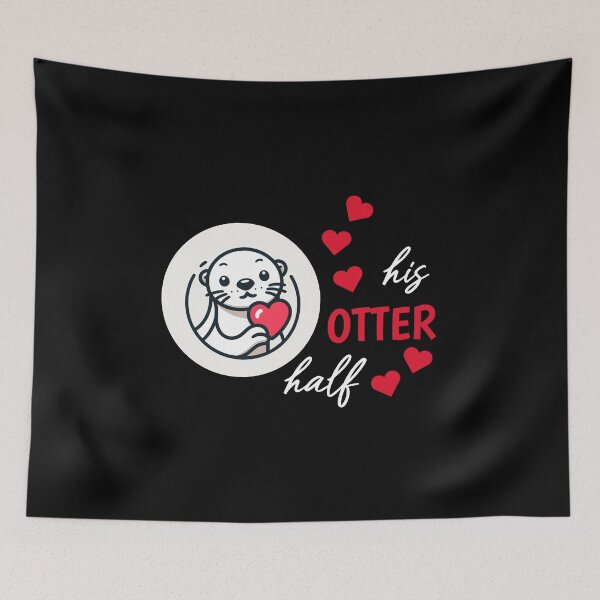 Item preview, Otter half love gift designed and sold by Slowerblue.