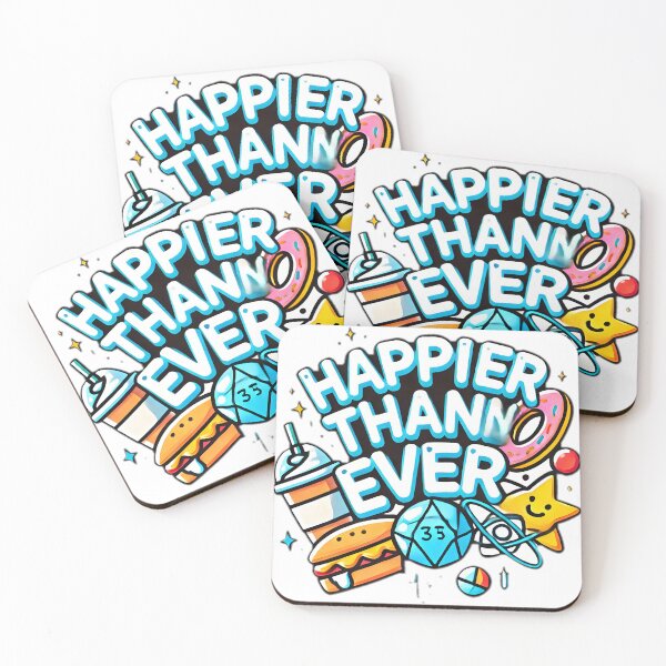 Item preview, happier than ever design sticker  designed and sold by NCNGDESIGN.