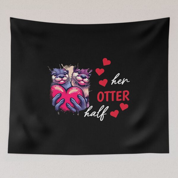 Item preview, Otter half love gift designed and sold by Slowerblue.