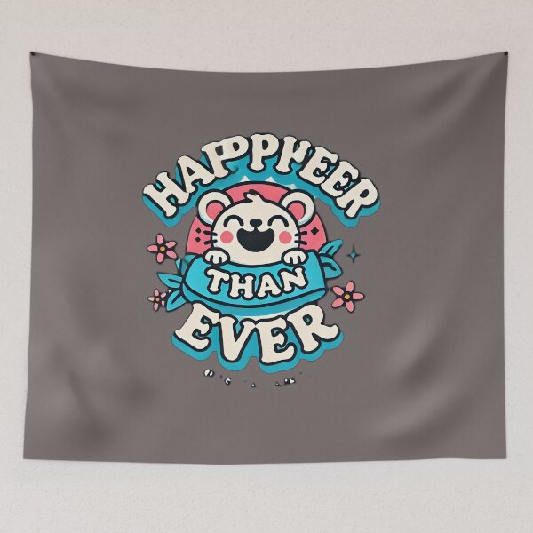 Item preview, happier than ever design sticker  designed and sold by NCNGDESIGN.